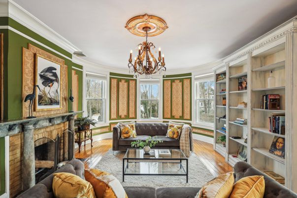 Chandelier, Fireplace, Interior, Living room, Wood Texture Flooring