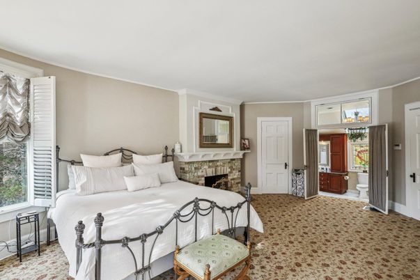 Bedroom, Fireplace, Interior