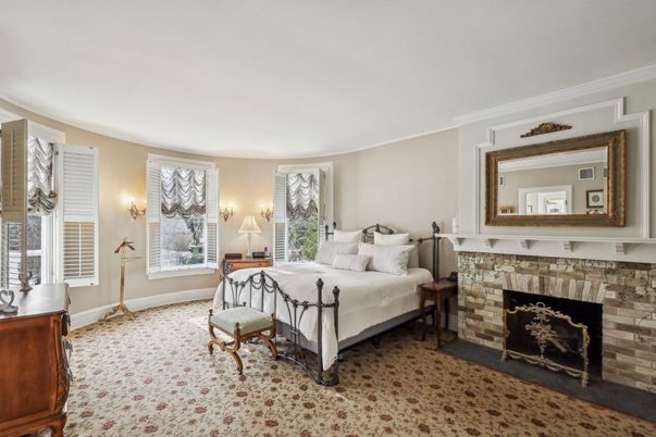 Bedroom, Fireplace, Interior