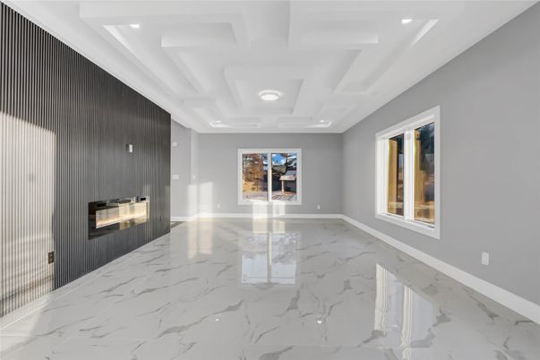 Empty room, Interior, Marble, Recessed Lighting