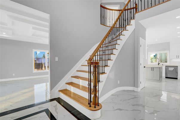 Interior, Kitchen, Marble, Recessed Lighting