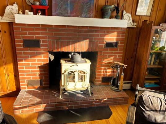 Fireplace, Interior, Wood Texture Flooring