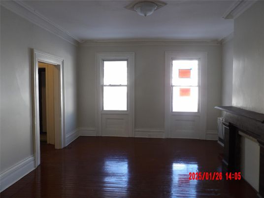 Empty room, Fireplace, Interior, Wood Texture Flooring