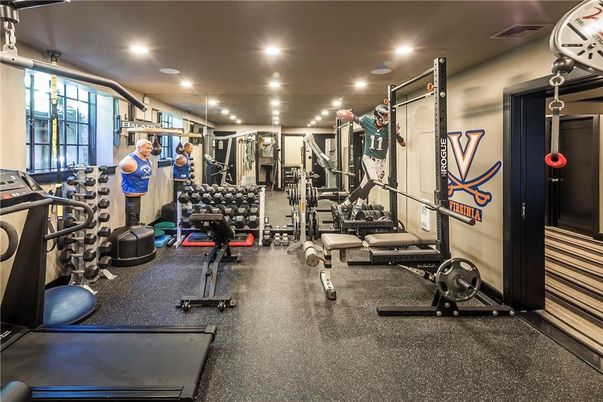 Fitness Equipment, Gym, Interior, Recessed Lighting