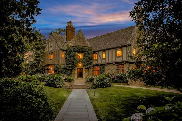 Exterior, Facade, Brick Facade, Tudor Revival