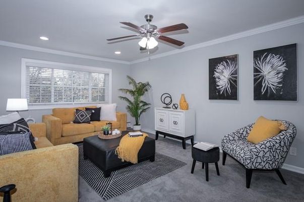 Interior, Living room, Recessed Lighting