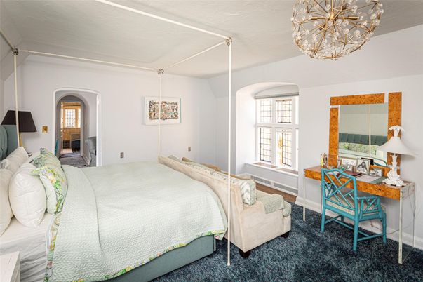 Bedroom, Chandelier, Interior