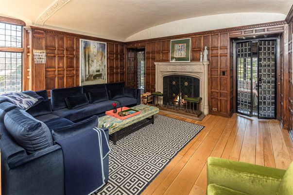 Fireplace, Interior, Living room, Wood Texture Flooring, Wooden Walls