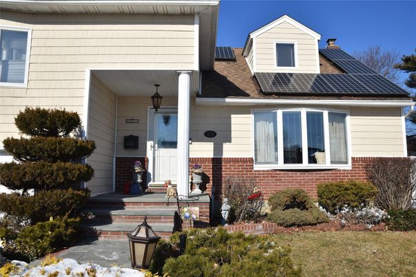Exterior, Facade, Brick Facade, Solar Panels, Cape Cod