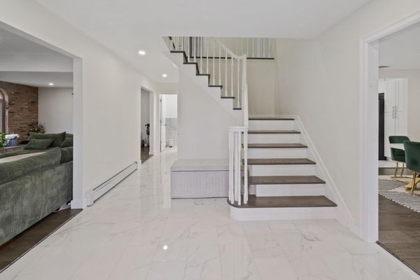 Interior, Marble, Recessed Lighting, Stone Walls
