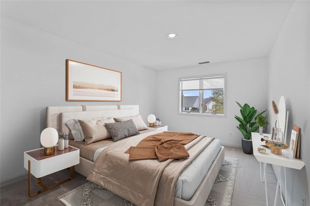 Bedroom, Interior, Recessed Lighting