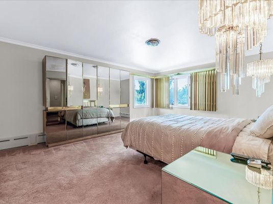Bedroom, Chandelier, Interior