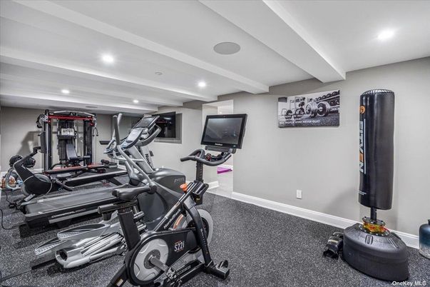 Fitness Equipment, Gym, Interior, Recessed Lighting