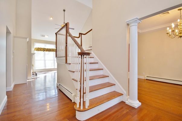 Chandelier, Interior, Recessed Lighting, Wood Texture Flooring