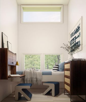 Bedroom, Interior, Wood Texture Flooring