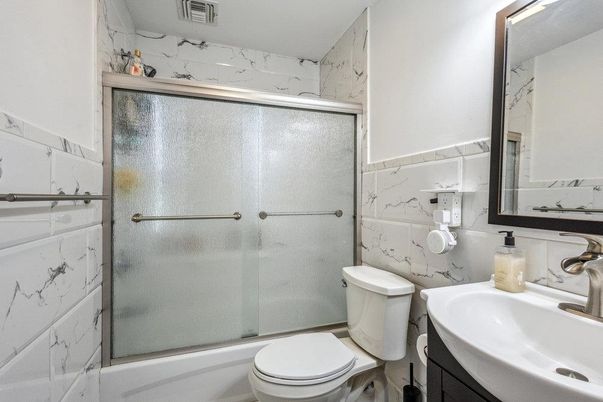 Bathroom, Glass Shower, Interior, Marble Walls