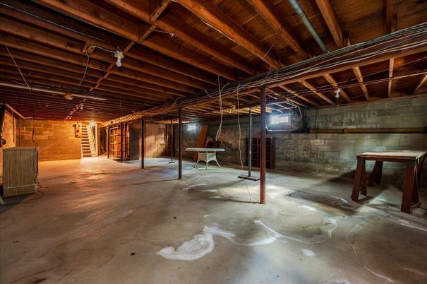 Interior, Stone Walls, Wooden Beams