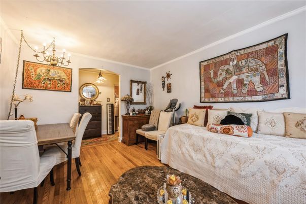 Bedroom, Chandelier, Dining room, Interior, Wood Texture Flooring