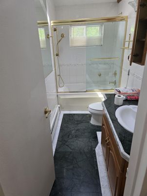 Bathroom, Glass Shower, Interior, Tile Countertops
