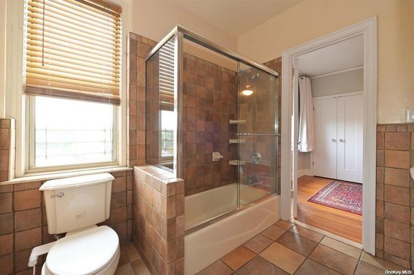 Bathroom, Glass Shower, Interior, Wood Texture Flooring