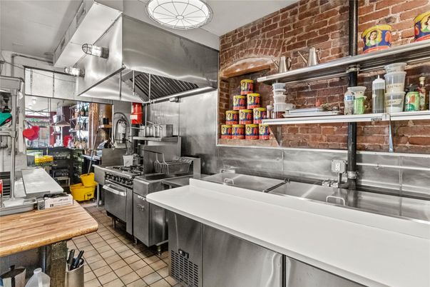 Interior, Kitchen, Stainless Steel Appliances, Stone Walls