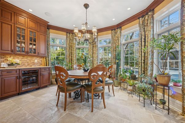 Chandelier, Dining room, Interior, Recessed Lighting