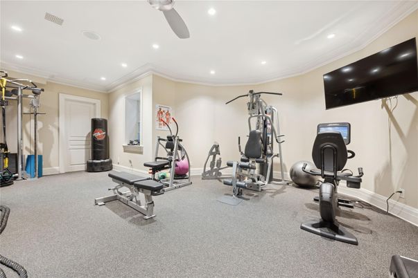 Fitness Equipment, Interior, Recessed Lighting