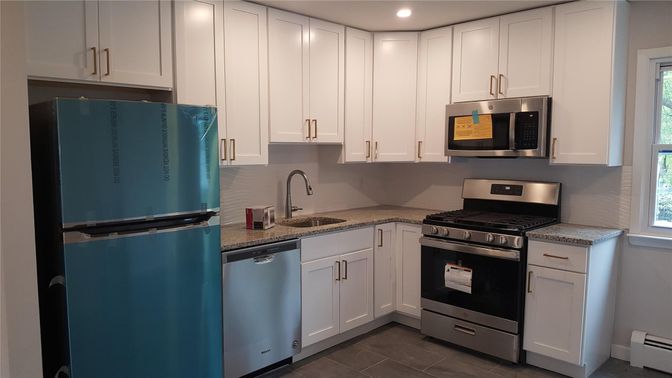 Interior, Kitchen, Recessed Lighting, Stainless Steel Appliances