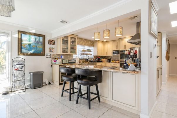 Interior, Kitchen, Pendant Lights, Recessed Lighting, Stainless Steel Appliances