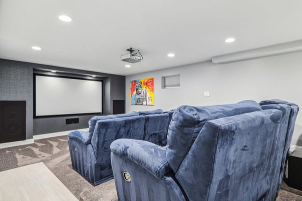 Home Theatre Room, Interior, Projection Screen, Recessed Lighting, Theatre Room
