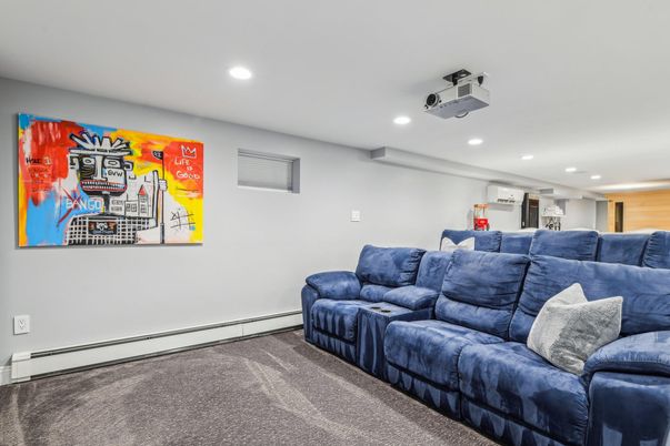 Home Theatre Room, Interior, Living room, Projection Screen, Recessed Lighting, Theatre Room