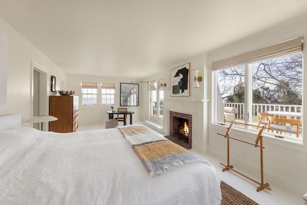 Bedroom, Fireplace, Interior