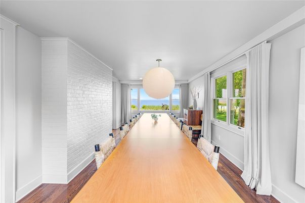 Dining room, Interior, Stone Walls, Wood Texture Flooring