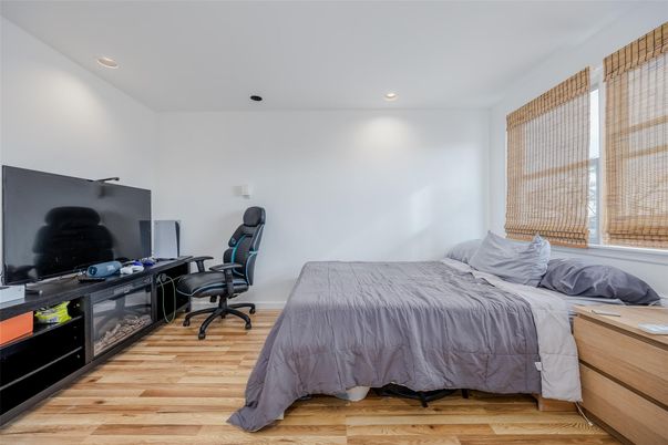 Bedroom, Home Office, Interior, Recessed Lighting, Wood Texture Flooring