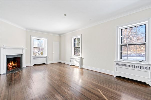 Empty room, Fireplace, Interior, Wood Texture Flooring