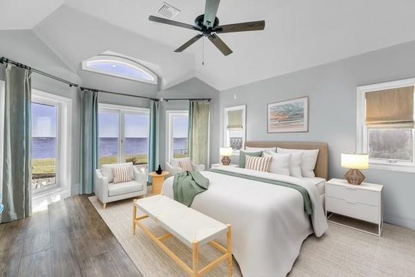 Bedroom, Interior, Water, Wood Texture Flooring