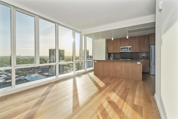 Interior, Kitchen, Pendant Lights, Stainless Steel Appliances, Wood Texture Flooring