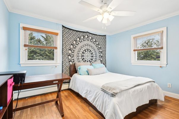 Bedroom, Home Office, Interior, Wood Texture Flooring