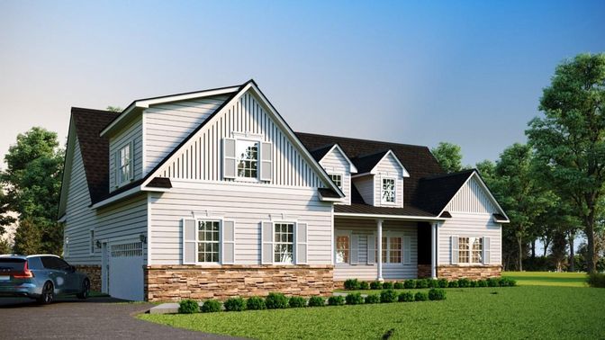 Attached, Exterior, Facade, Farmhouse