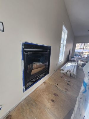 Fireplace, Interior, Wood Texture Flooring