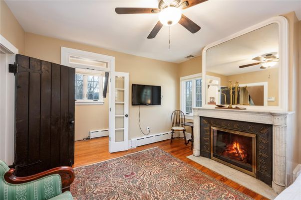 Fireplace, Interior, Wood Texture Flooring