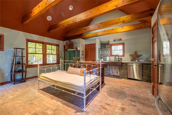 Bedroom, Interior, Wooden Beams