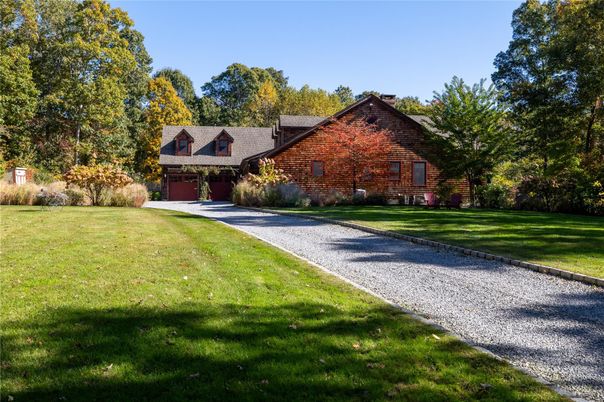 Attached, Backyard, Exterior, Facade, Brick Facade, Log Home