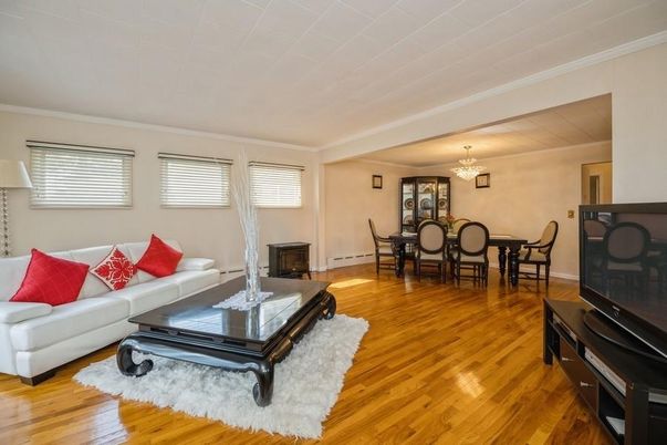 Chandelier, Dining room, Fireplace, Interior, Living room, Wood Texture Flooring