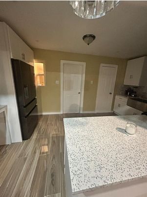 Interior, Kitchen, Wood Texture Flooring