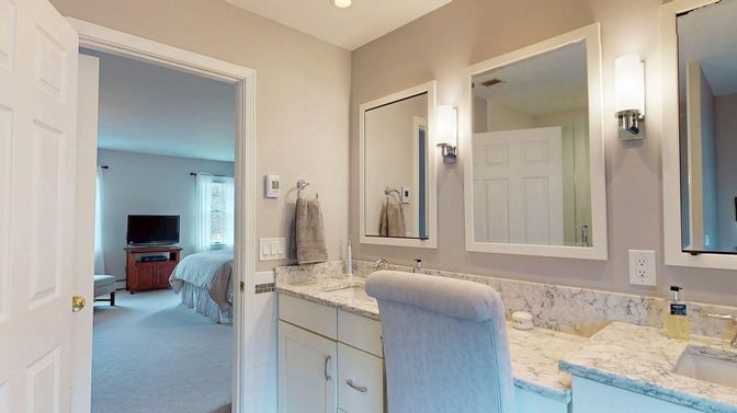 Bathroom, Interior, Recessed Lighting
