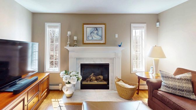 Fireplace, Interior, Wood Texture Flooring