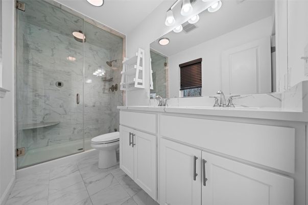 Bathroom, Glass Shower, Interior, Marble, Marble Walls