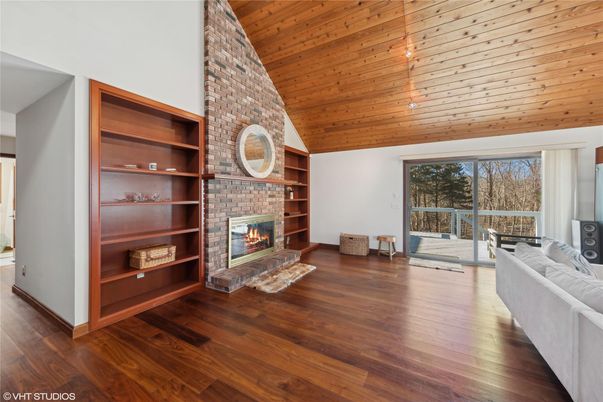 Fireplace, Interior, Pendant Lights, Wooden Ceilings, Wood Texture Flooring