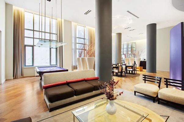 Billiard Table, Dining room, Game Room, Interior, Living room, Pendant Lights, Recessed Lighting, Wood Texture Flooring